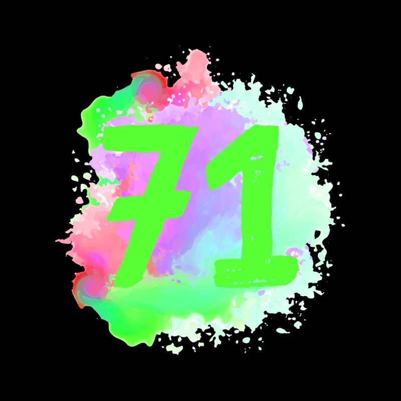 71 Zahl Klecks