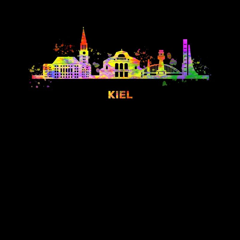 Kieler Skyline Bunt Stadtbild Kiel