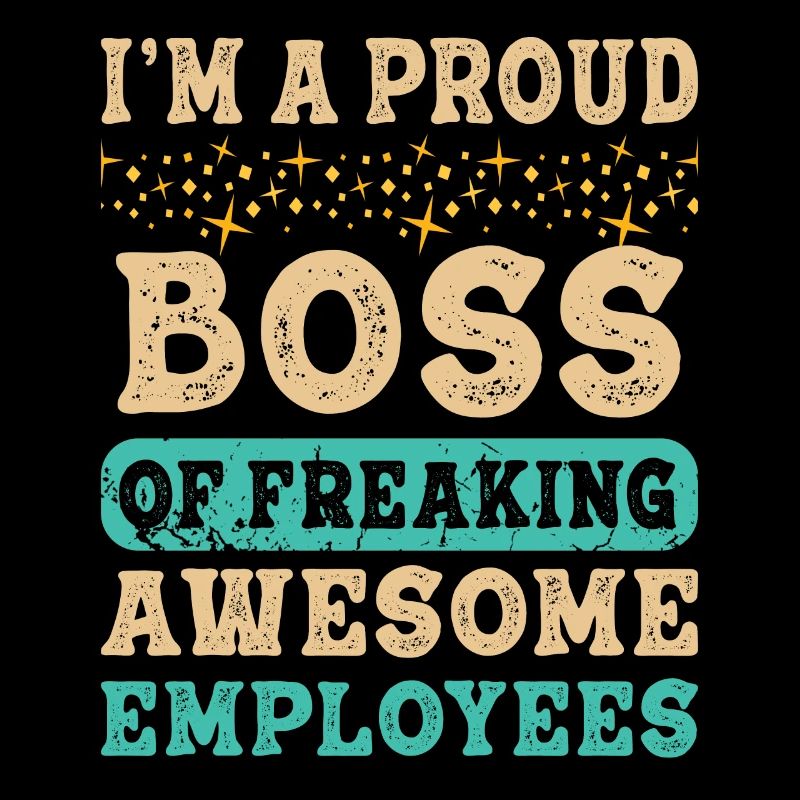 Stolzer Chef Von Guten Mitarbeitern