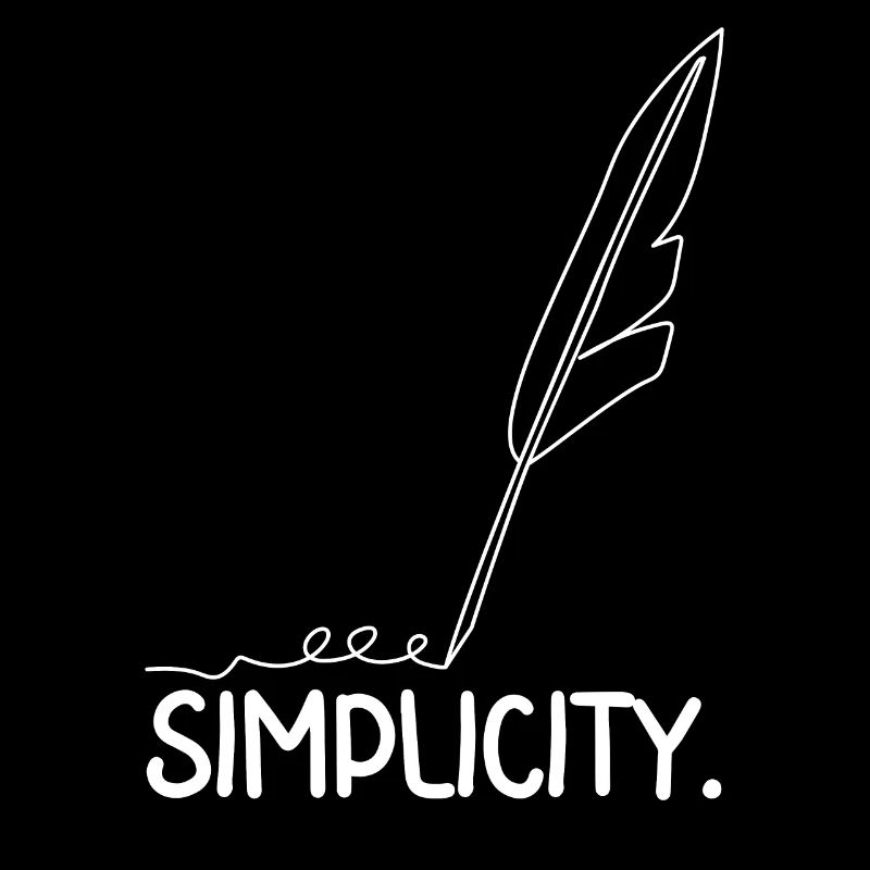 Simple Kunst One Line Schreibfeder