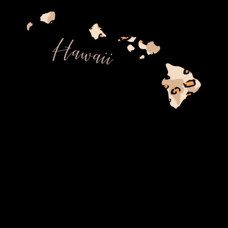 Leopard Print Map Leo State Of Hawaii