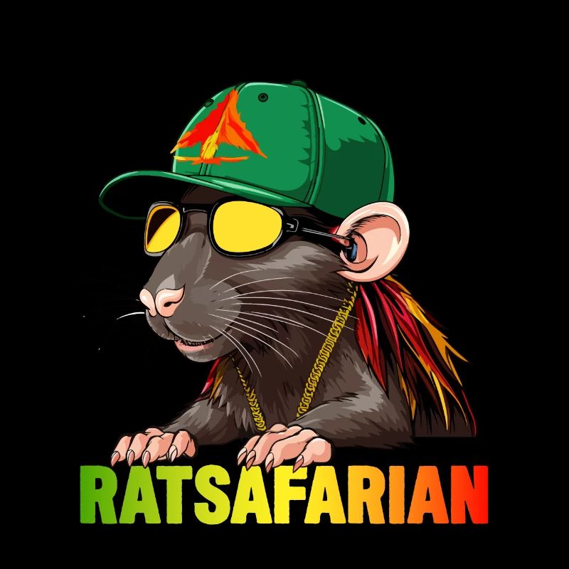 Cool Rasta Rat Coloré