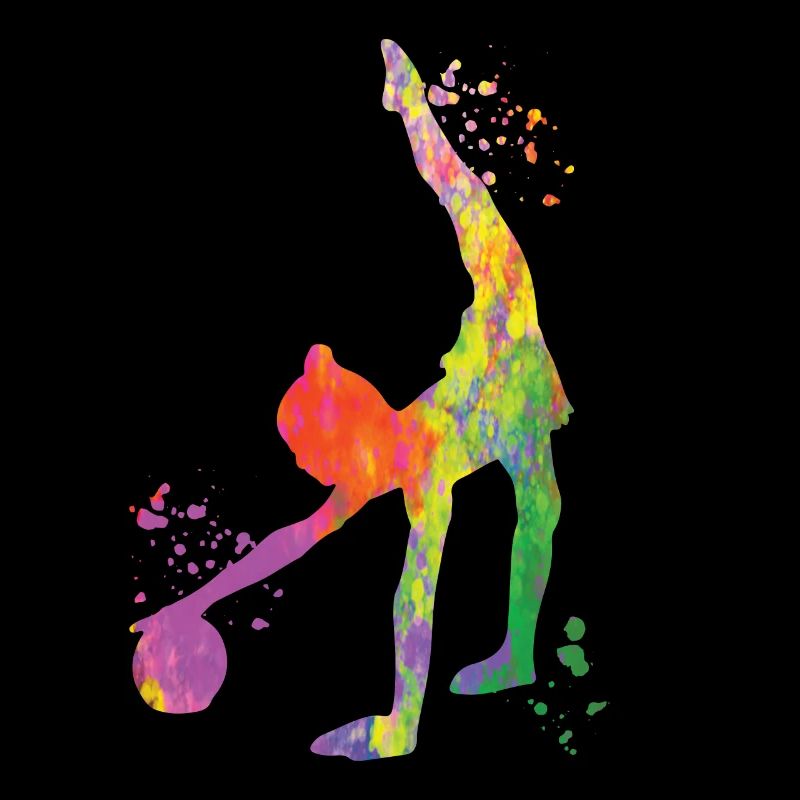 Gymnast with ball rhythmic gymnastics