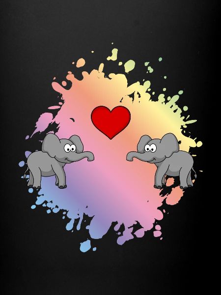 Elefant Comic Paar Liebe