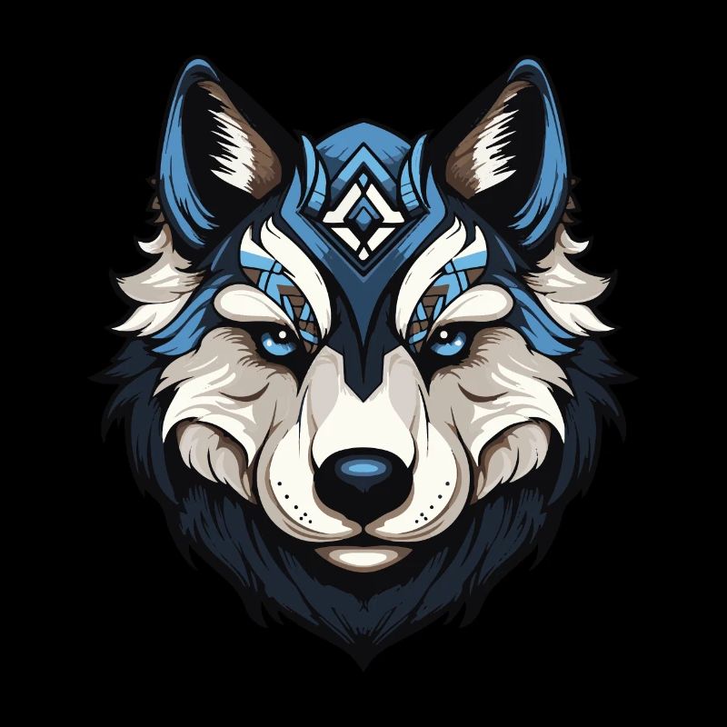 Portrait de chien Husky
