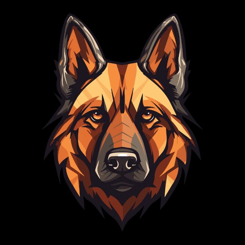 German Shepherd Dog Head