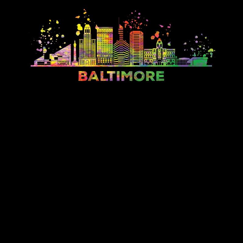 Baltimorean Aquarell Skyline Baltimore