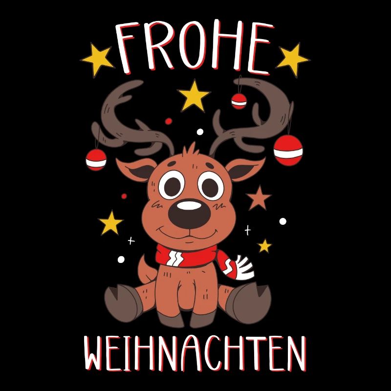 Frohe Weihnachten Rentier Lustig