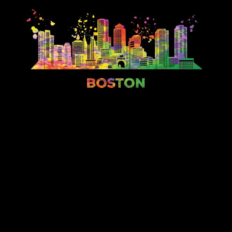 Paysage urbain coloré Boston Skyline