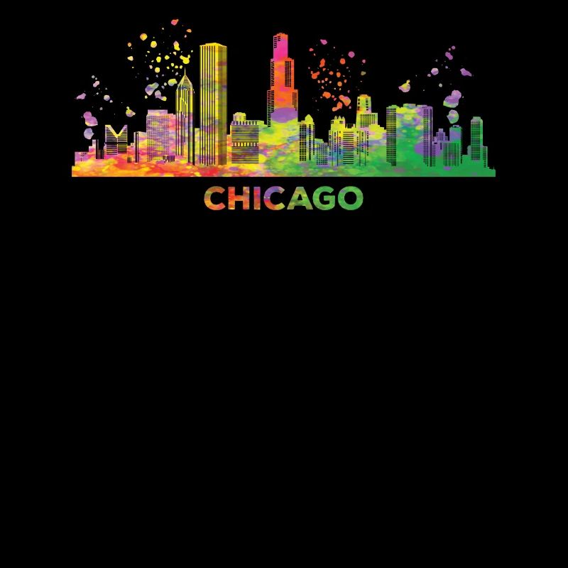Chicagoan Aquarell Skyline Chicago