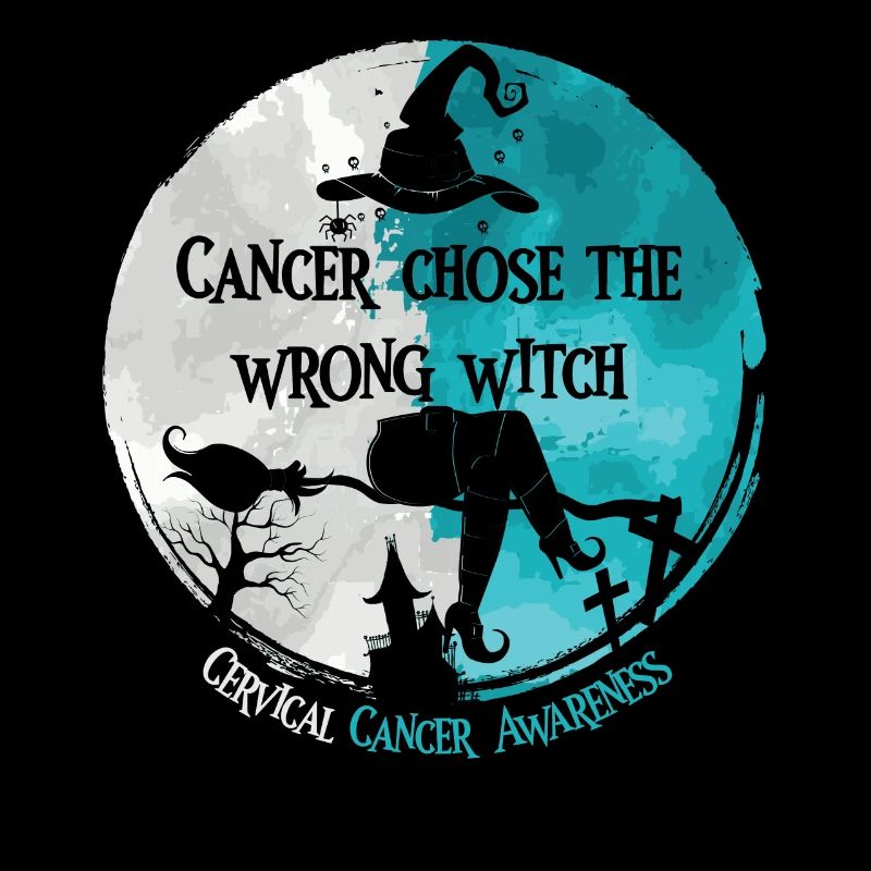 Krebshexe Teal White Gebärmutterhalskrebs
