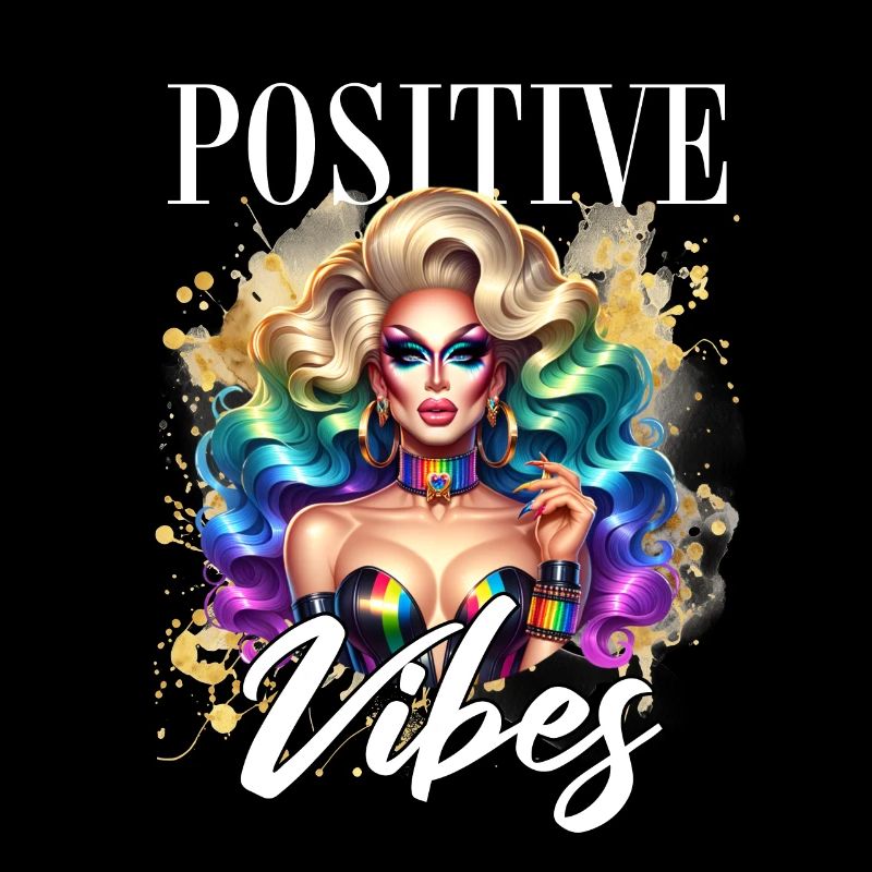 Positive Vibes LGBTQ+ Pride Artwork