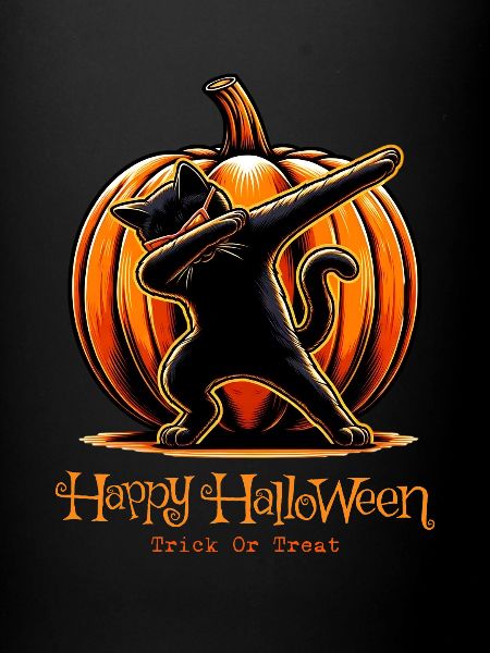 Joyeux Halloween, chat effrayé