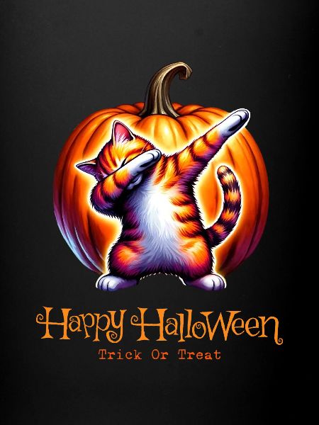 Joyeux Halloween, chat effrayé