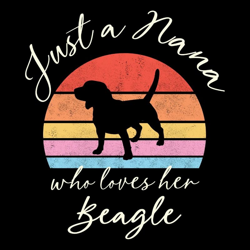 Juste une Nana qui aime son Beagle - coucher de soleil rétro