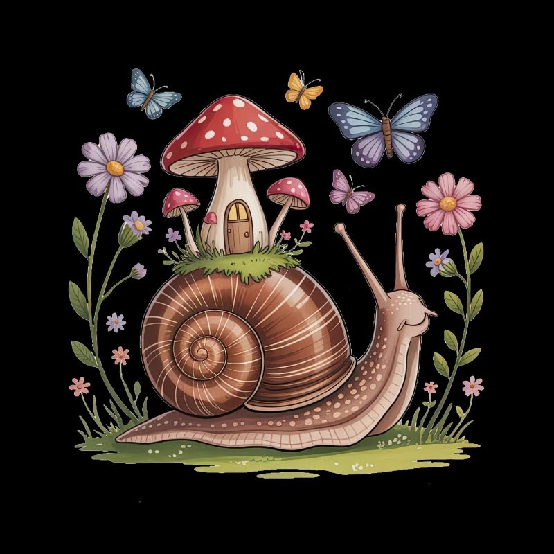 Whimsical Snail Cottagecore