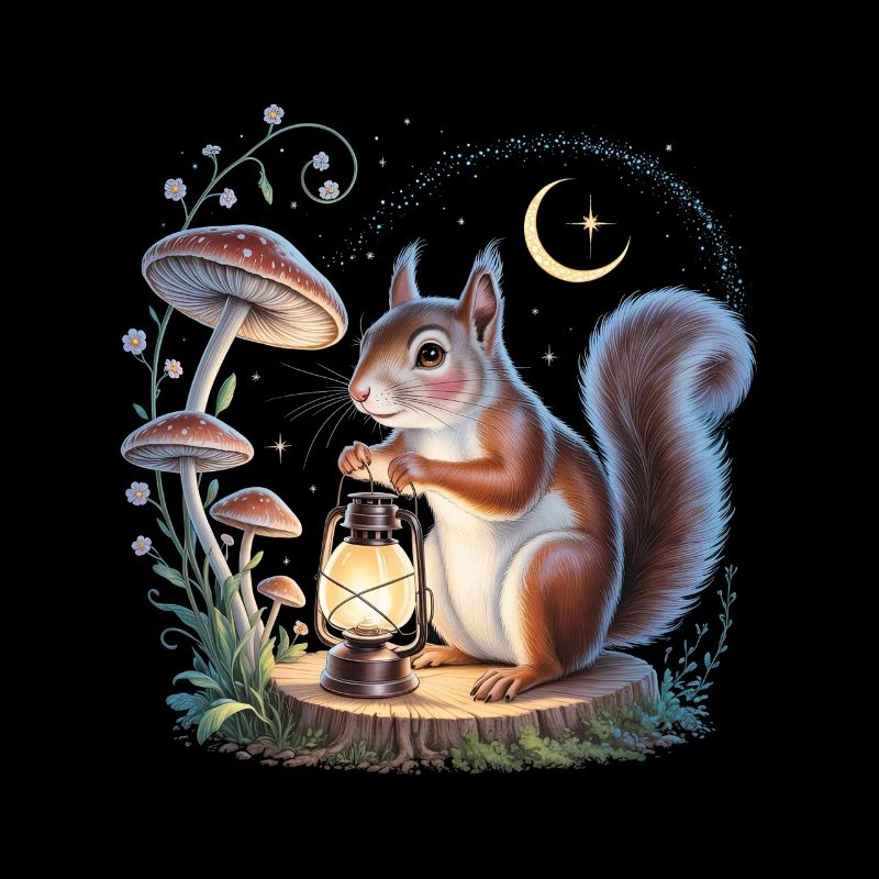 Skurriles Eichhörnchen Cottagecore