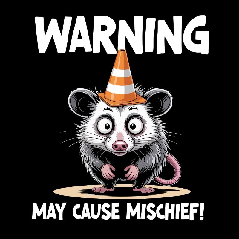 Funny Possum Warning May Cause Mischief
