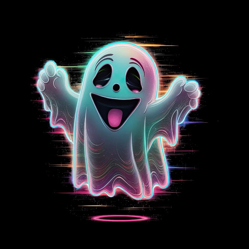Gruseliger Glitch Ghost Boo Halloween