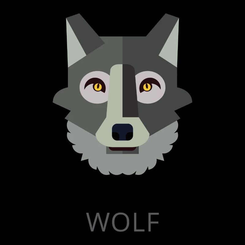 Wolf text grau