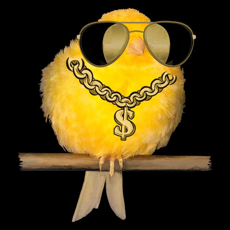 cool canary evil bird with sunglasses