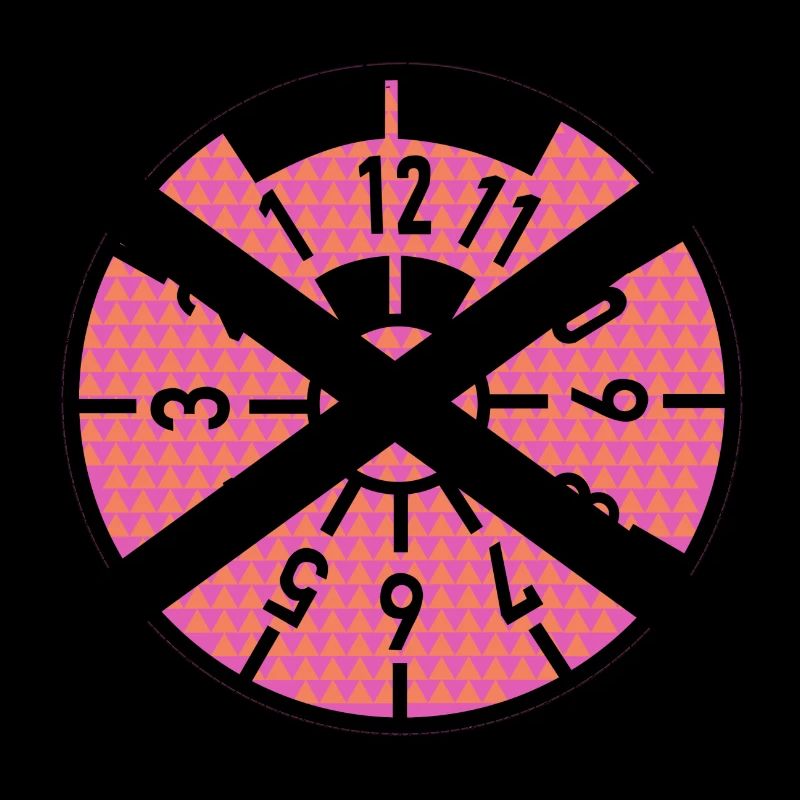 Zerschnittene Hu-Plakette (rosa)