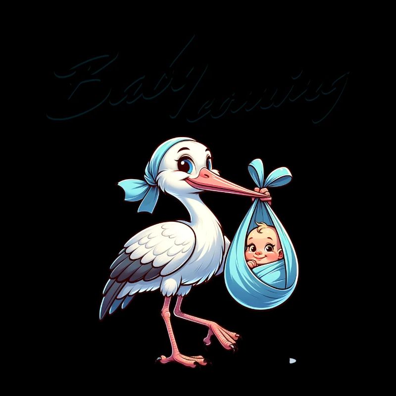 Werdende Mutter Storch bringt die schöne Nachricht