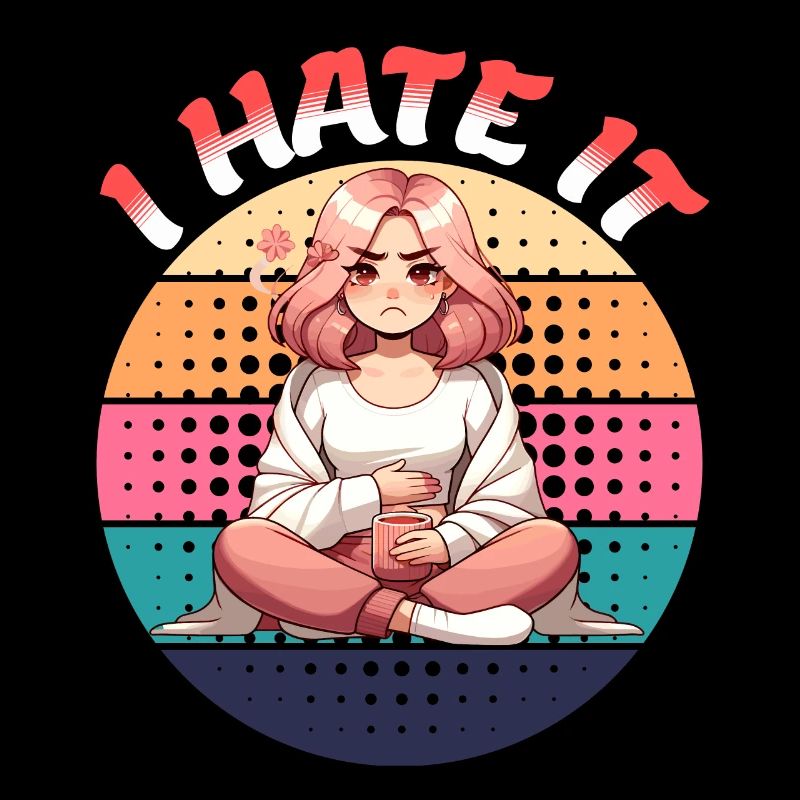 Periode Menstruation I Hate It Statement