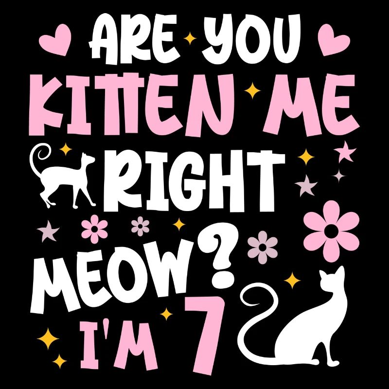 I' years old | Meow 7 Year Anniversary Gift