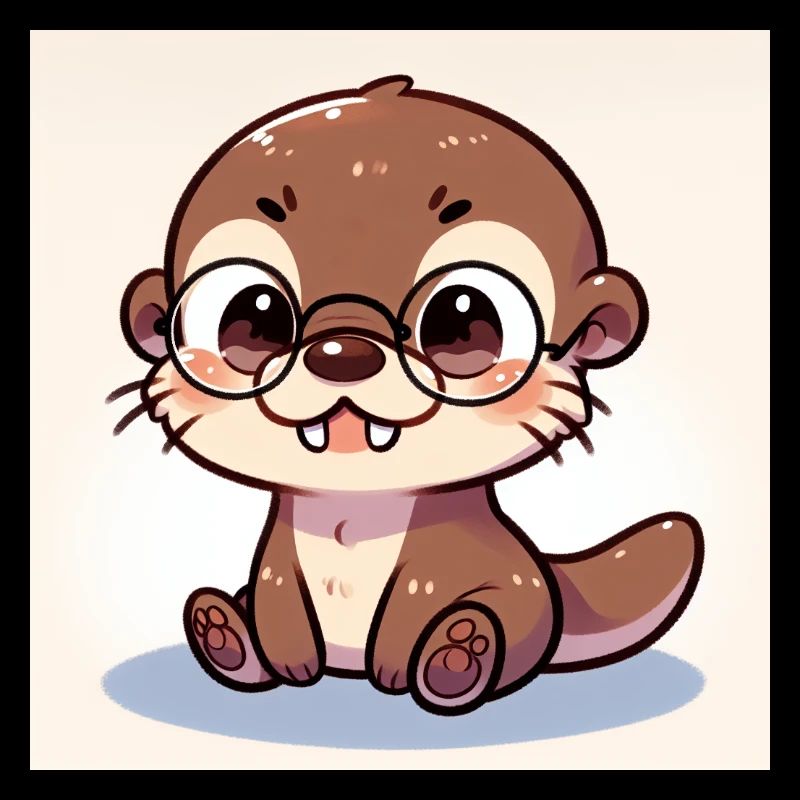 Kleiner Otter mit Brille