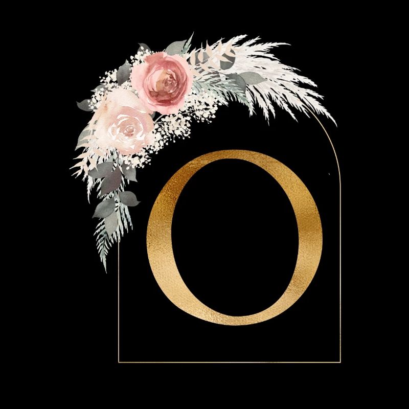 Customizable Monogram F Flower Arch