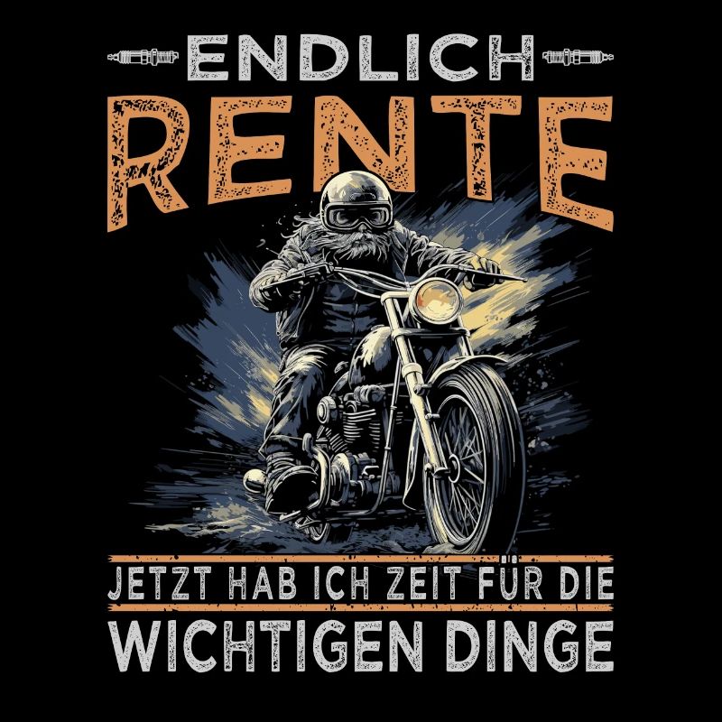 Endlich Rente Motorrad Biker Opa - Motorradfahrer