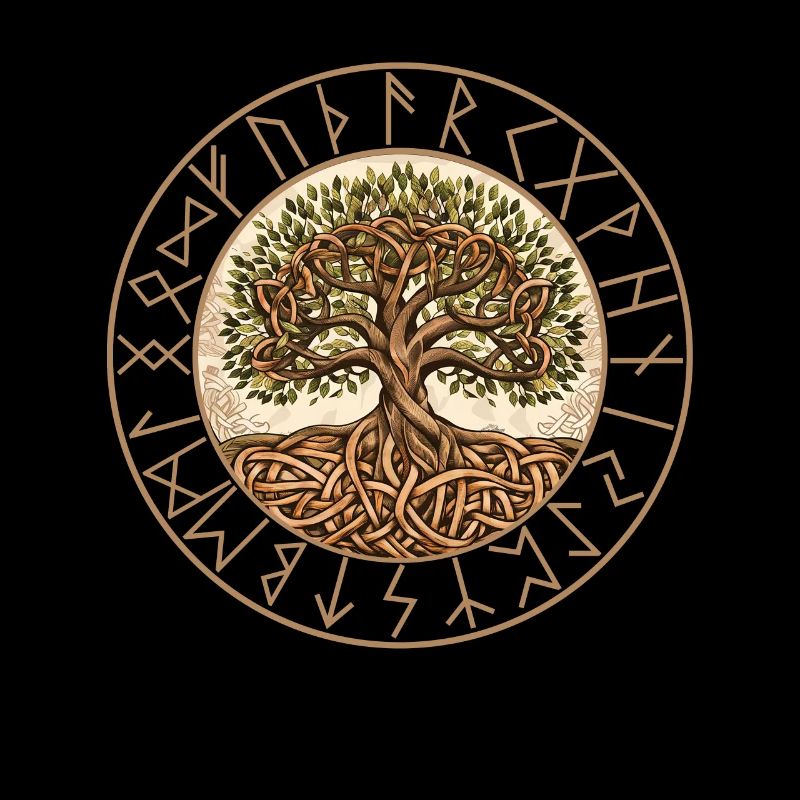 Viking Tree of Life Runes Frame Celtic