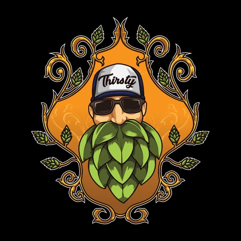 Durstiger Bart - Hopfen Hipster - Brauerei Style