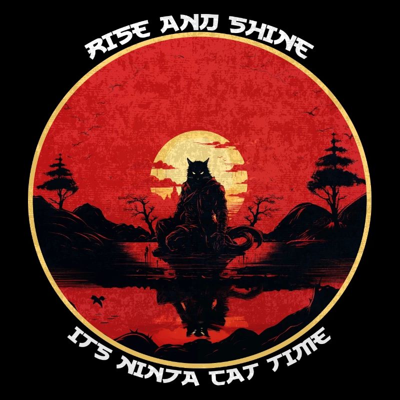 Ninja Black Cat Retro