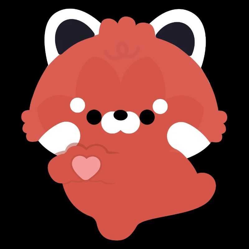 Amour Panda Rouge