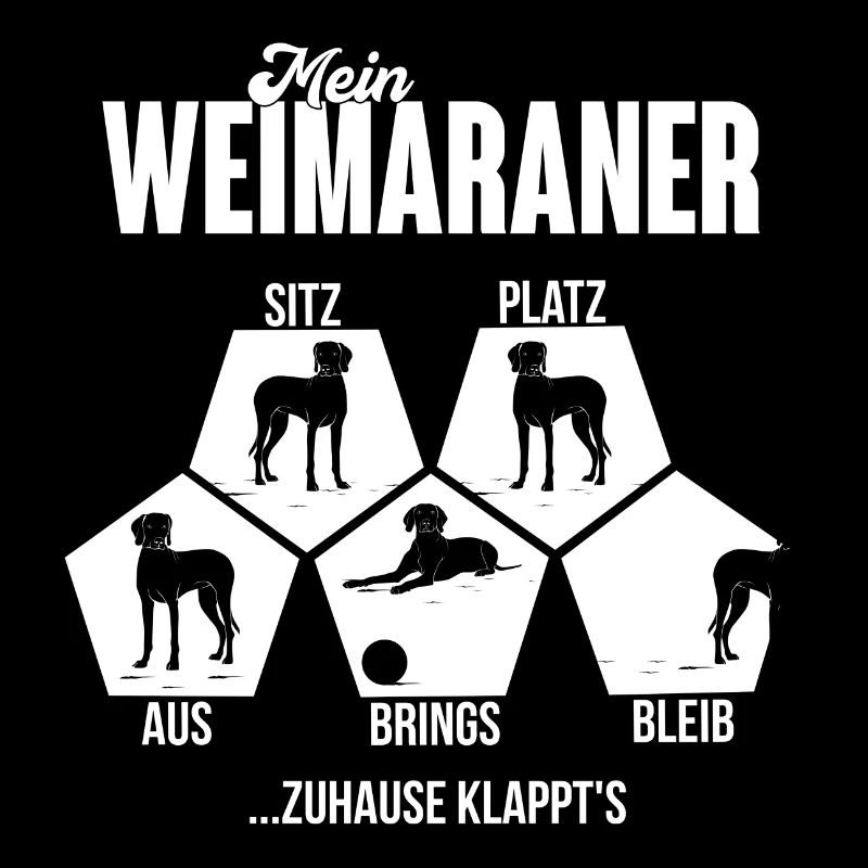 Weimaraner Hunde Jagdhund Geschenk - Kommandos