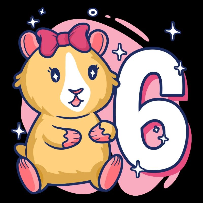 6. Geburtstag Meerschwein Mädchen 6 Jahre alt