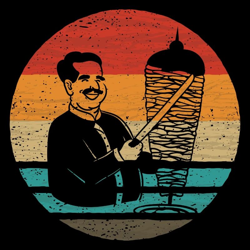 Doner Kebab Retro Style Vintage