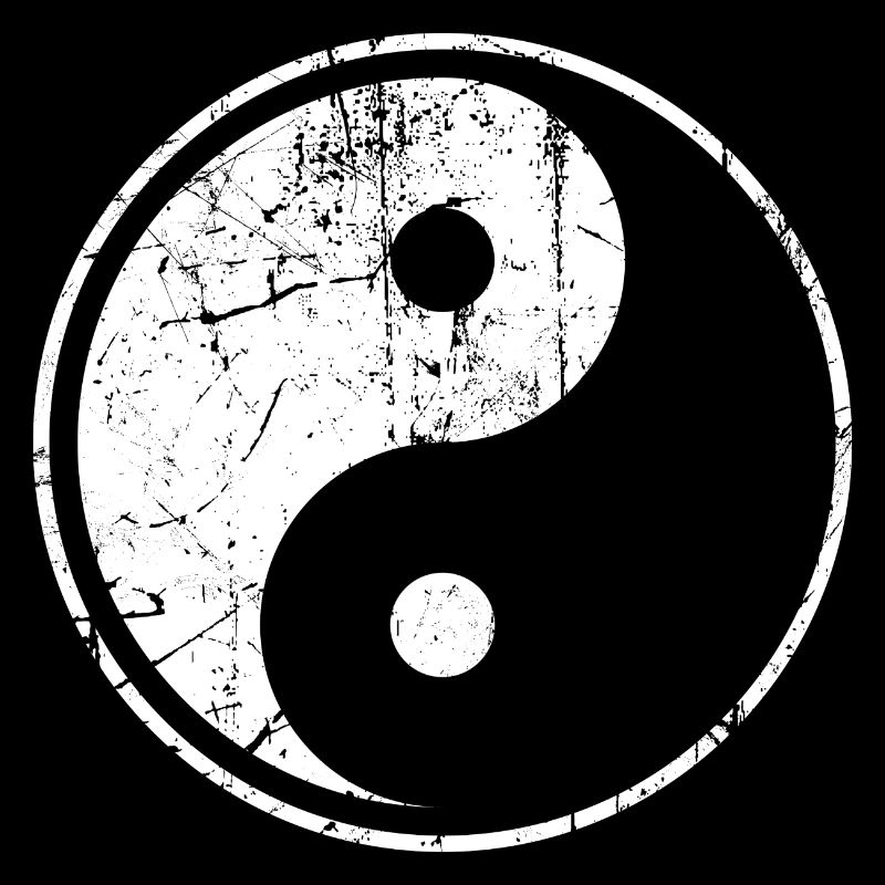 einfarbiges Yin Yang