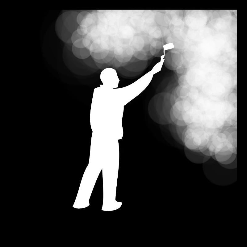 Un peintre de couleur blanche