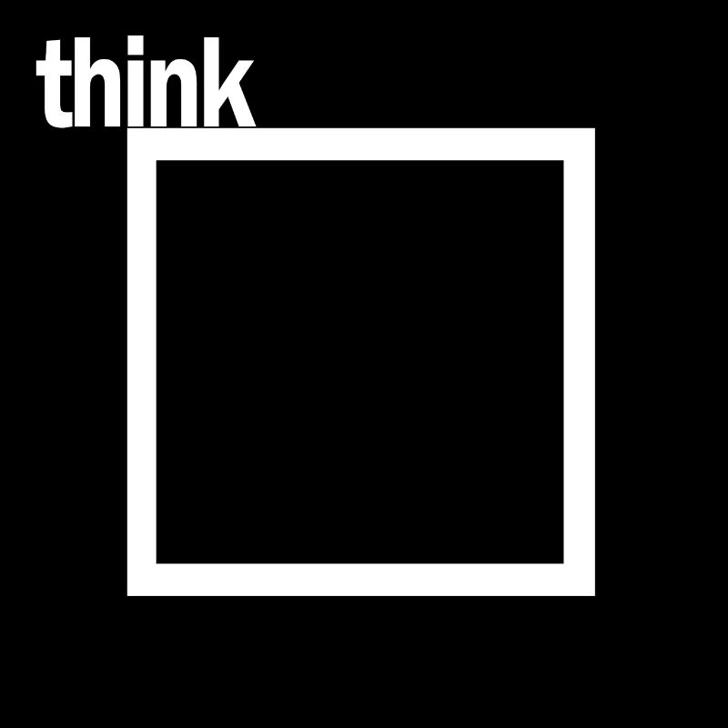 Think outside the Box Clever lateral thinker white