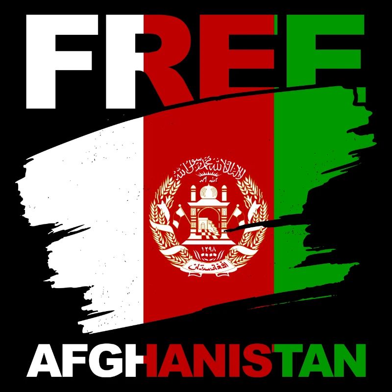 Afghanistan libre avec drapeau afghan