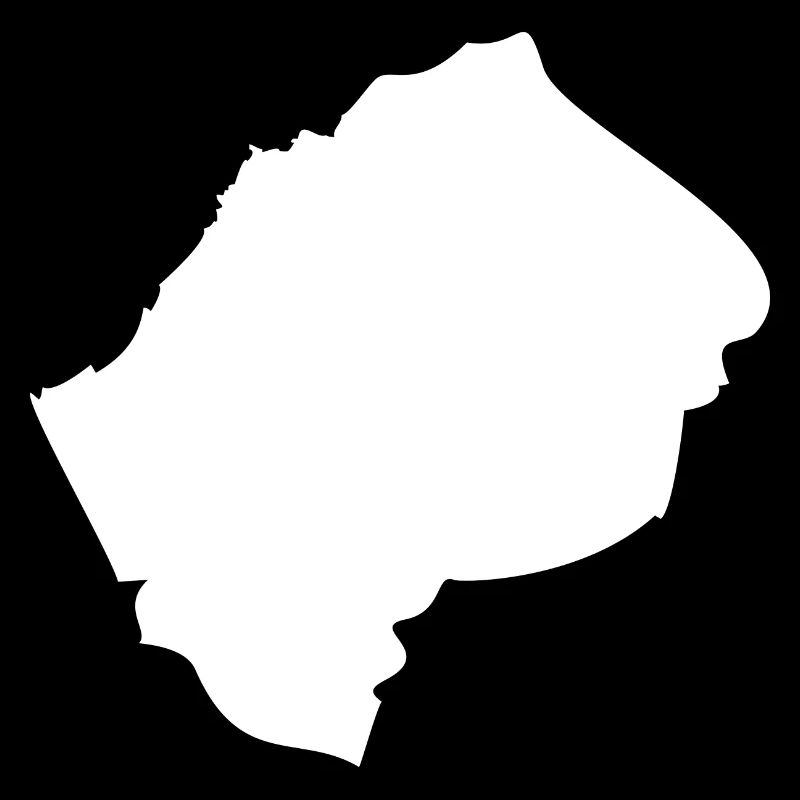 Drapeau de la carte du Lesotho
