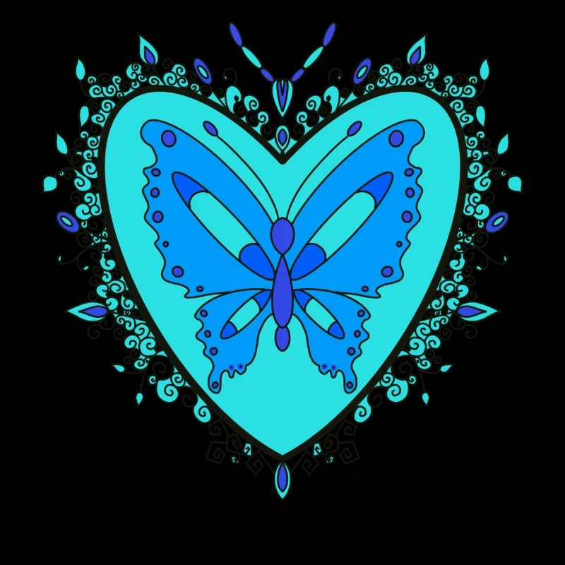 Coeur Bleu turquoise