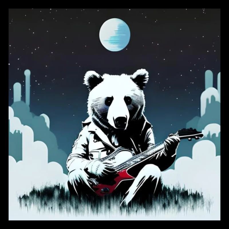 Ours avec guitare