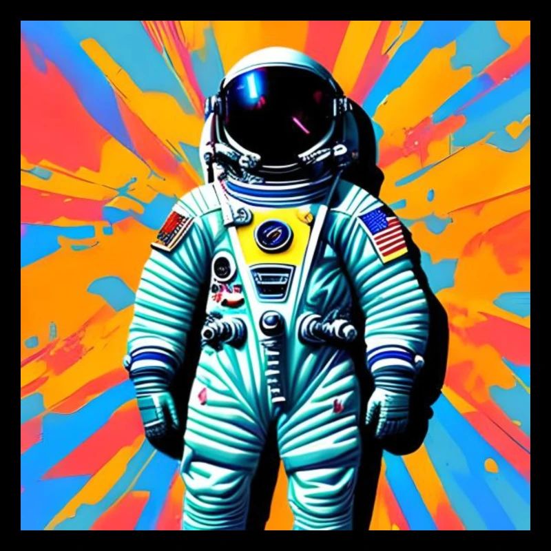 Stylischer Astronaut