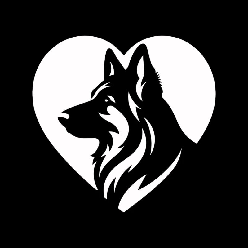 Heart Cut German Shepherd
