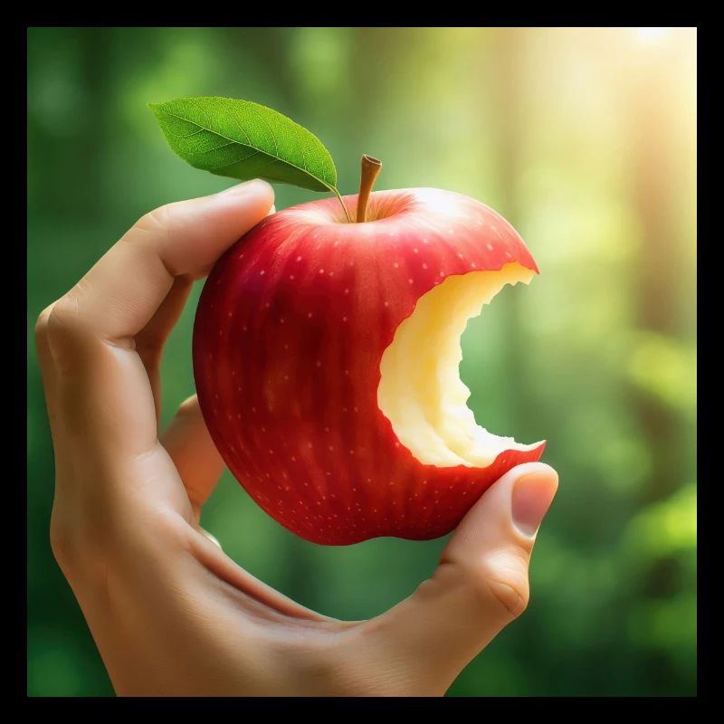Ein Apfel in der Hand
