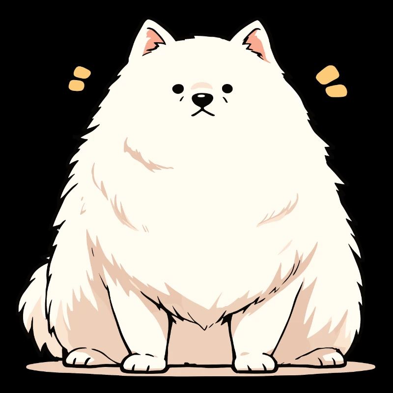 Dog sit and is hungry